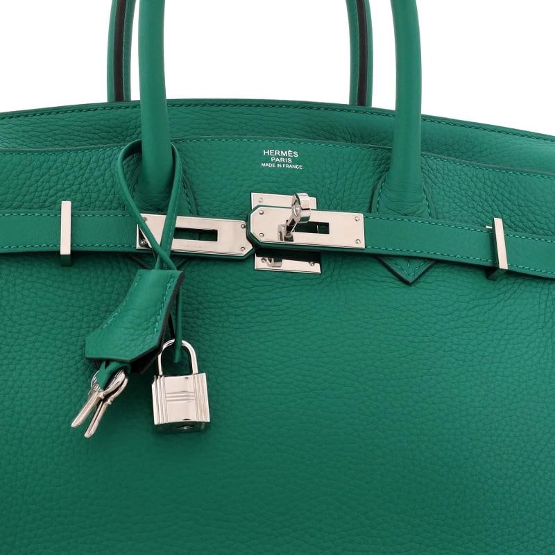 Hermes Birkin Handbag Verso Clemence with Palladium Hardware 30 - 6