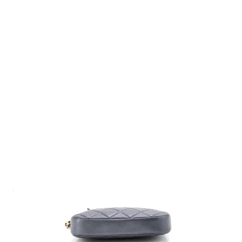 Chanel Logo Letters Top Handle Chain Crossbody Bag Quilted Lambskin Small - 4
