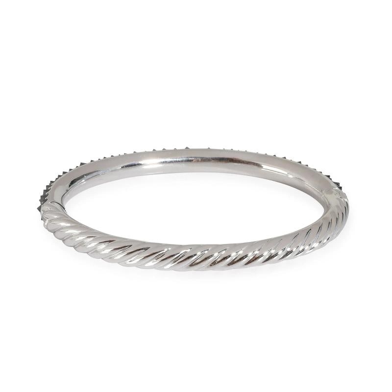 David Yurman White Gold Diamond Reverse Set Bracelet - 5