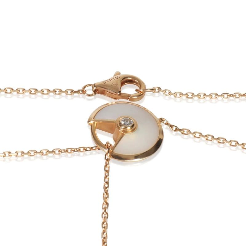 Cartier Rose Gold Mother Of Pearl and Onyx Amulette de Cartier Lariat Necklace - 4