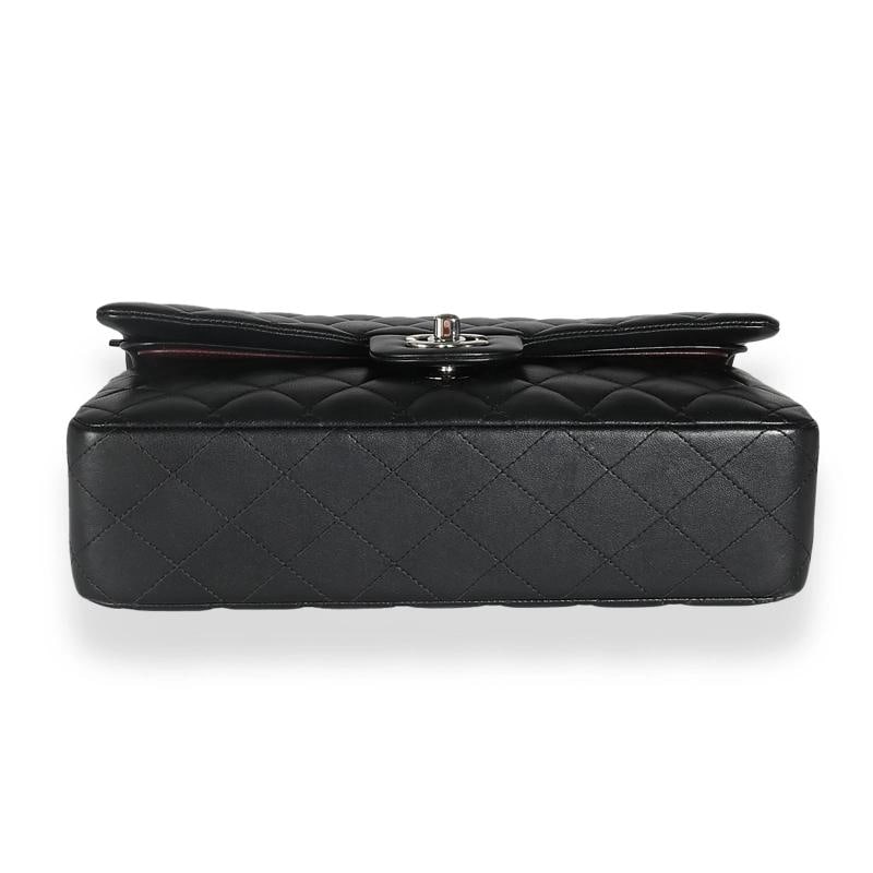 Chanel Black Quilted Lambskin Medium Classic Double Flap Bag - 10