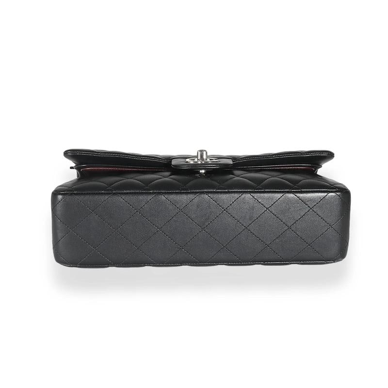 Chanel Black Quilted Lambskin Medium Classic Double Flap Bag - 2