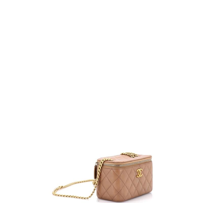 Chanel All Slide Long Vanity Case with Chain Quilted Lambskin Small - 2