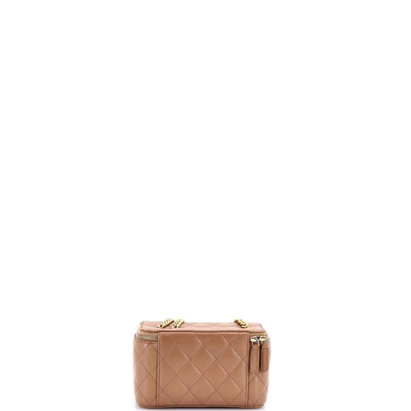 Chanel All Slide Long Vanity Case with Chain Quilted Lambskin Small - 3