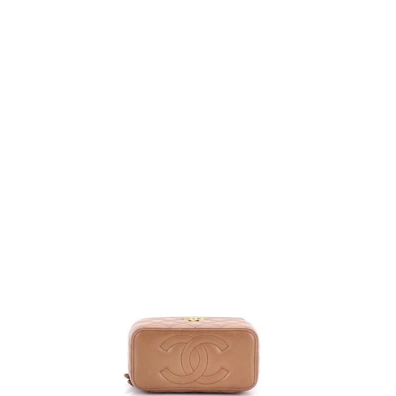 Chanel All Slide Long Vanity Case with Chain Quilted Lambskin Small - 4