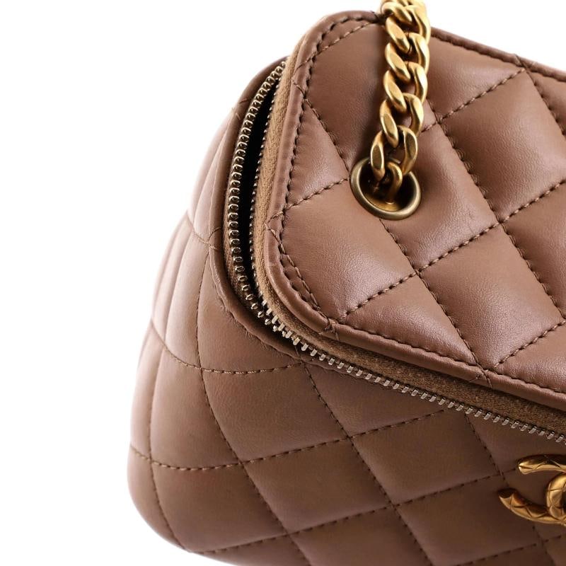 Chanel All Slide Long Vanity Case with Chain Quilted Lambskin Small - 6