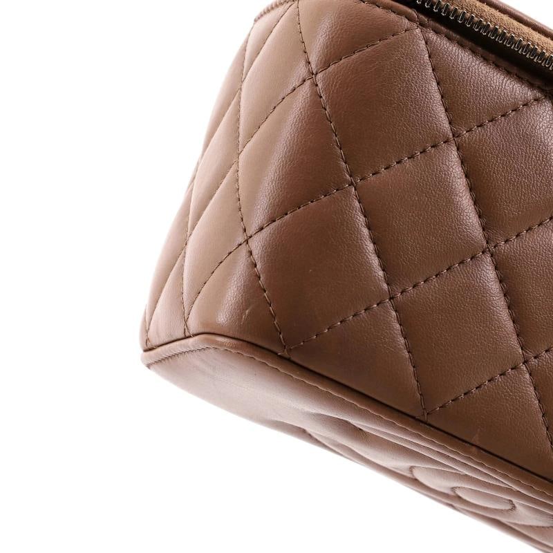 Chanel All Slide Long Vanity Case with Chain Quilted Lambskin Small - 7