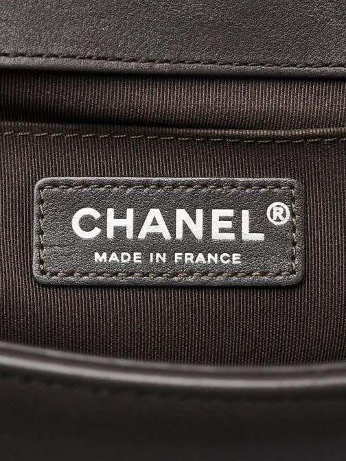 Chanel Grey Chevron Quilted Leather Medium Boy Bag - 7