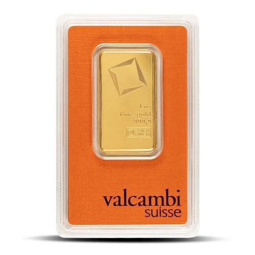 1 oz Valcambi Gold Bar (New w/ Assay): Brand/Mint: Valcambi,Precious Metal Content per Unit: 1 oz oz,Fineness: 0.9999,Composition: Gold,Shape: Bar