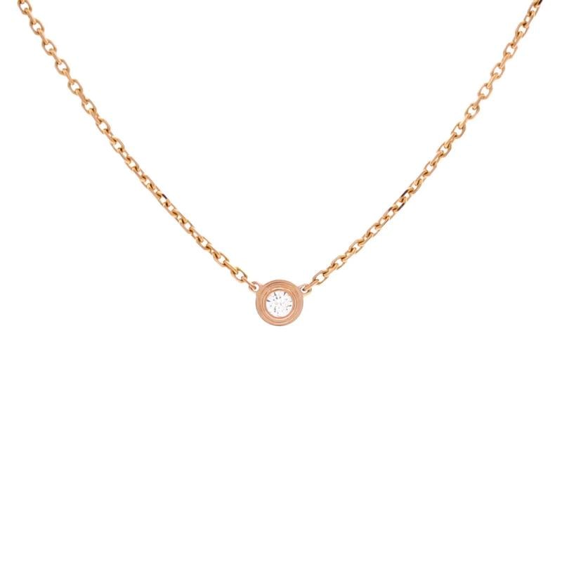 Cartier Cartier D'Amour Pendant Necklace 18K Rose Gold with Diamond XS: Condition: Pre-owned - Good,Brand: Cartier,Main Stone: Diamond,Metal: 18K Rose Gold,Metal Purity: 18K,Style: Pendant,Type: Necklace,Color: Rose Gold,Material: 18K Rose Gold, Diamond