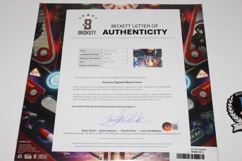 EMINEM SIGNED CURTAIN CALL 2 ALBUM VINYL RECORD SHADY THE DEATH OF BECKETT COA - 2