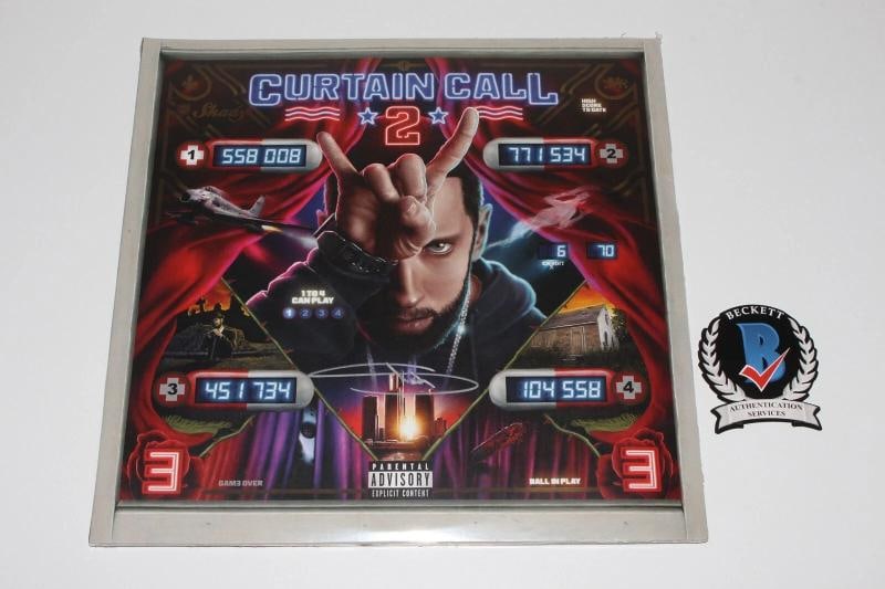EMINEM SIGNED CURTAIN CALL 2 ALBUM VINYL RECORD SHADY THE DEATH OF BECKETT COA - 4