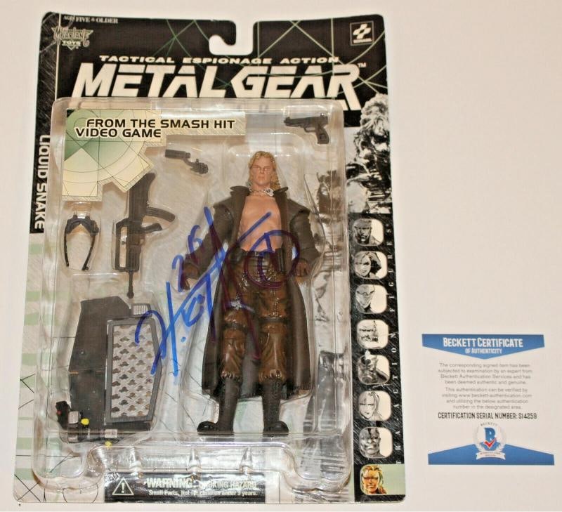 HIDEO KOJIMA SIGNED METAL GEAR SOLID MCFARLANE TOY LIQUID SNAKE BECKETT COA BAS (1 of 4)