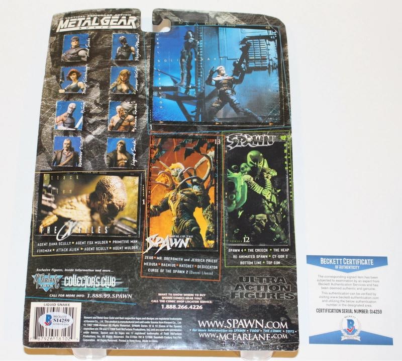 HIDEO KOJIMA SIGNED METAL GEAR SOLID MCFARLANE TOY LIQUID SNAKE BECKETT COA BAS - 2