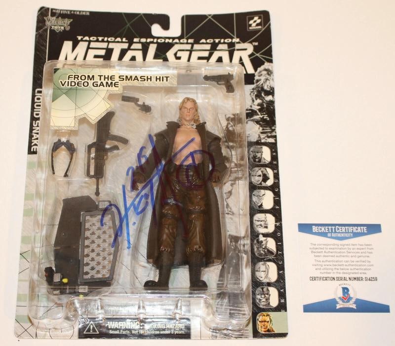 HIDEO KOJIMA SIGNED METAL GEAR SOLID MCFARLANE TOY LIQUID SNAKE BECKETT COA BAS - 3