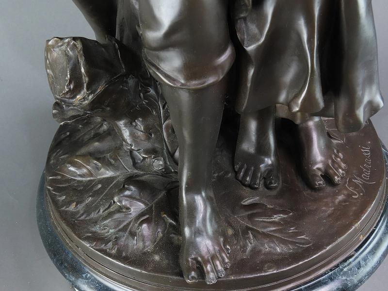 Luca Madrassi Italian French Bronze 30" Statue The Lovers d'Amoreaux PICKUP ONLY - 3