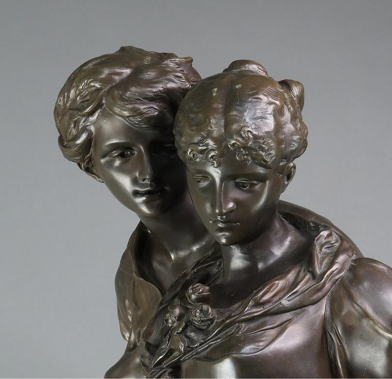 Luca Madrassi Italian French Bronze 30" Statue The Lovers d'Amoreaux PICKUP ONLY - 4