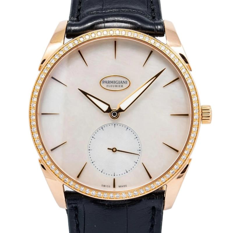 Parmigiani Fleurier Tonda 1950 SERVICED 18K Rose Factory Diamond MOP Dial 39mm - 2