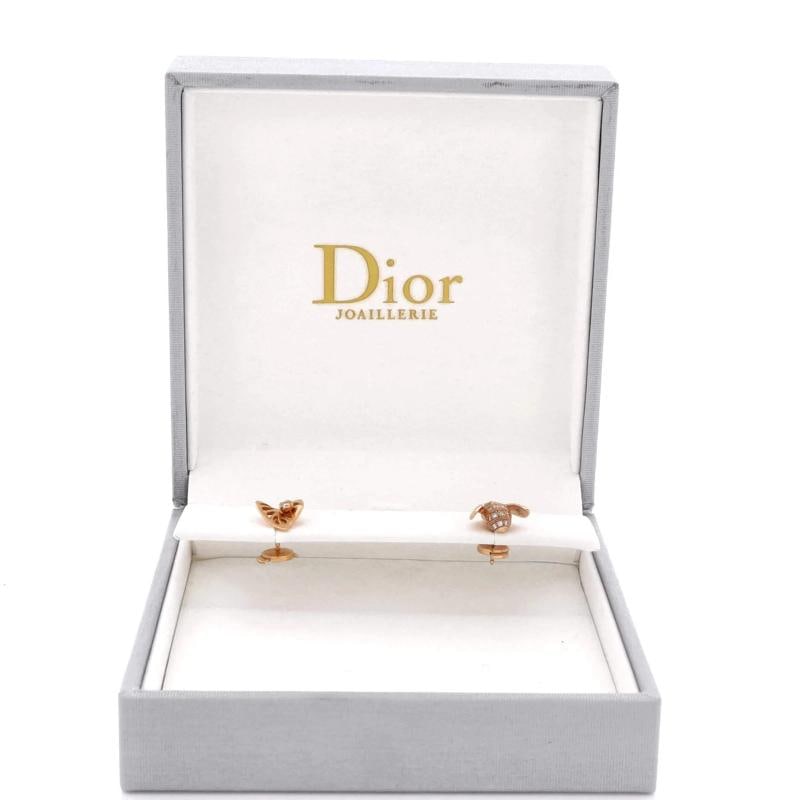 Christian Dior La Rose Dior Pre Catelan Earrings 18K Rose Gold with Diamonds - 2