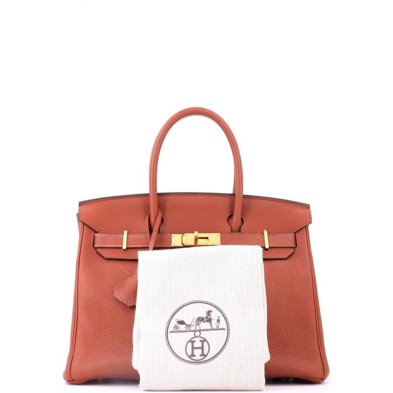 Hermes Birkin Handbag Brown Togo with Gold Hardware 30 - 2