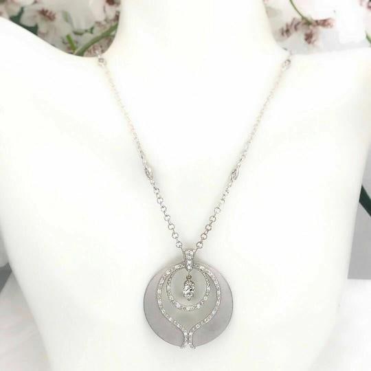 PHILLIPE CHARRIOL Marquise Diamond Pendant Necklace in 18kt White Gold 0.65 tcw - 8