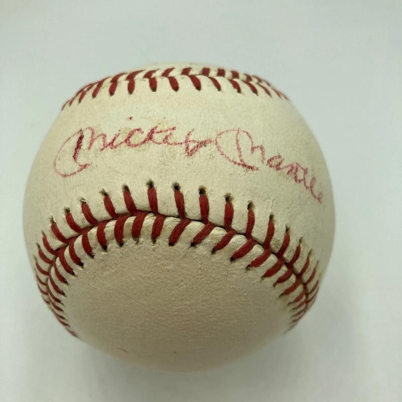 Mickey Mantle & Roger Maris Signed 1960's American League Cronin Baseball JSA - 3