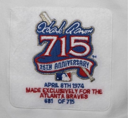 Hank Aaron Signed Atlanta Braves 715 Home Runs Mitchell & Ness Jersey PSA DNA - 6