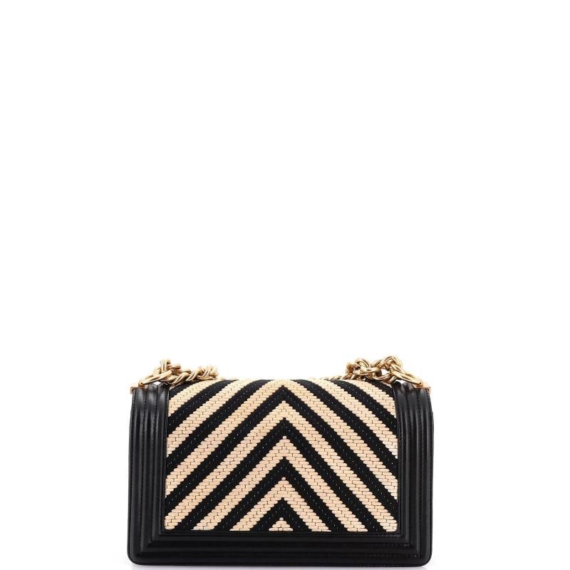 Chanel Boy Flap Bag Braided Chevron Calfskin and Lambskin Old Medium - 3