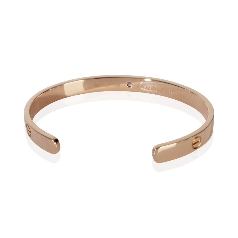Cartier Rose Gold Pink Sapphire Love Cuff Bracelet - 3