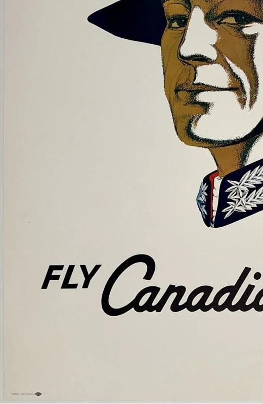 Original Vintage Poster ROME FLY CANADIAN PACIFIC Airline Travel Tourism OL - 4