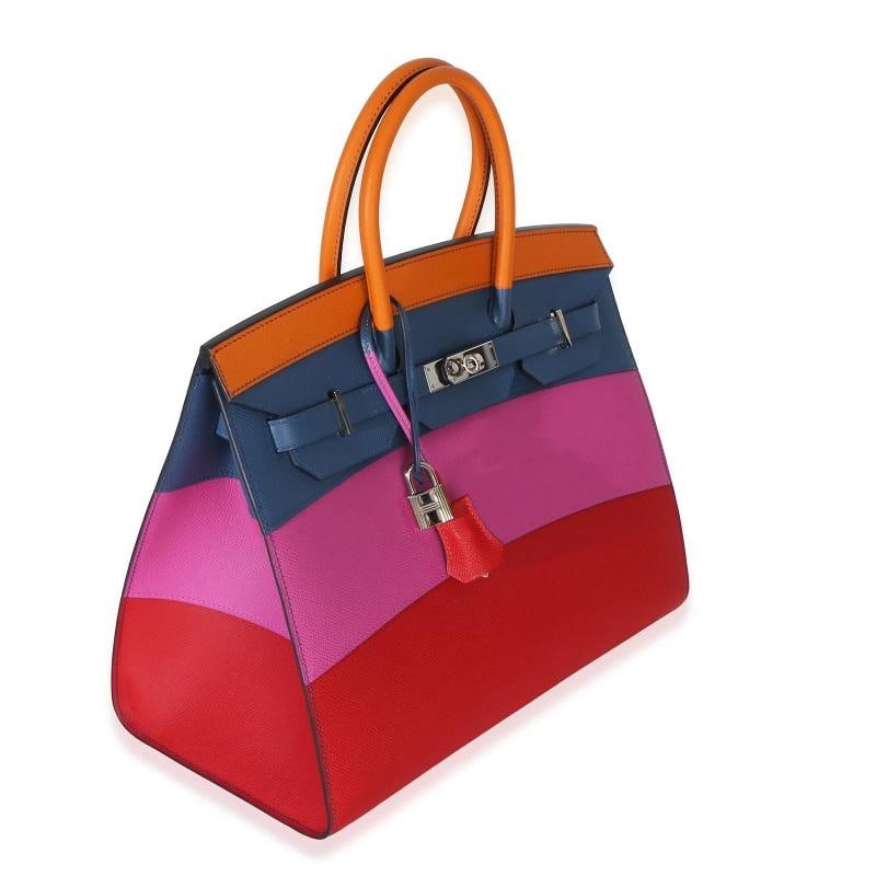 HermÃƒÂ¨s Abricot Agate Magnolia Rouge Casaque Epsom Sunset Sellier Birkin 35 PH - 4