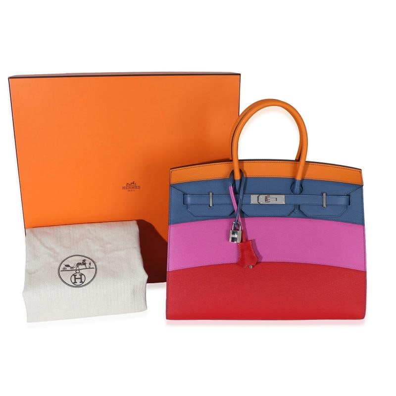 HermÃƒÂ¨s Abricot Agate Magnolia Rouge Casaque Epsom Sunset Sellier Birkin 35 PH - 8