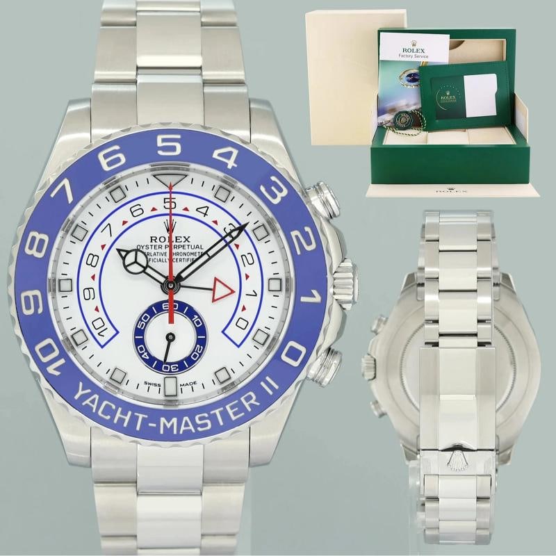 2026 RSC PAPERS MINT Rolex Yacht-Master 2 MERC HANDS Steel 44mm Blue 116680: Condition: Pre-owned - Excellent,Brand: Rolex,Department: Unisex Adults,Type: Wristwatch,Model: Yacht-Master,Reference Number: 116680,With Original Box/Packaging: Yes,With Papers: RSC,Customized: