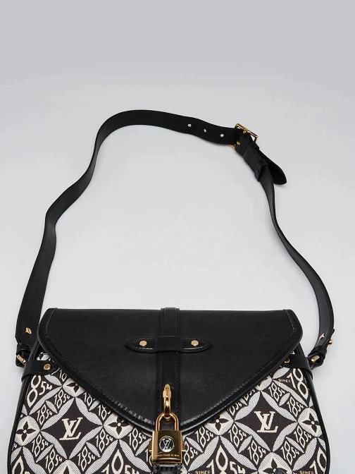Louis Vuitton Black/White Canvas and Leather Since 1854 Neo Saumur 30 MM Cros... - 8