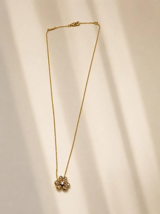 Van Cleef & Arpels Frivole Mini Diamond Pendant Necklace 18K Gold Box Paper - 12