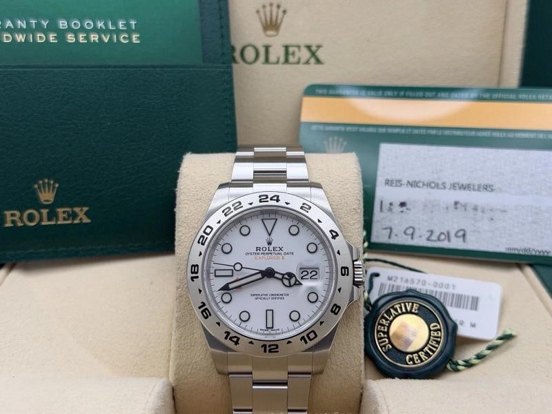 Rolex Explorer II 216570 42mm Polar White Dial Stainless Steel Box Paper - 2
