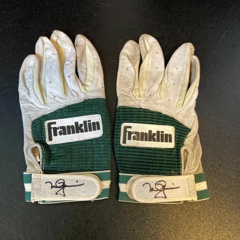 Rare Mark McGwire Signed Pair Of 1980's Game Used Batting Gloves With JSA COA - 3