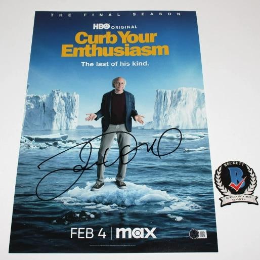 LARRY DAVID SIGNED 'CURB YOUR ENTHUSIASM' 12x18 SHOW PHOTO POSTER BECKETT COA: Industry: Television,Signed by: Larry David,Signed: Yes,Autograph Authentication: Beckett,Object Type: Photo,Original/Reproduction: Original,Show: Curb Your Enthusiasm,Country of Origin: United States