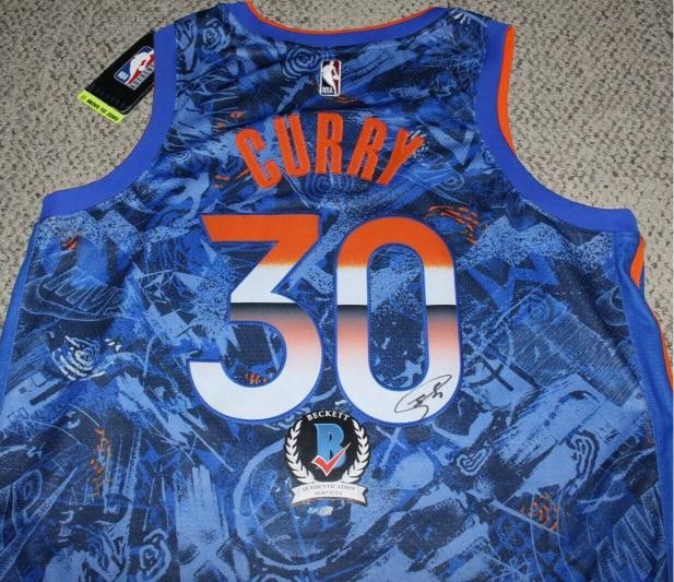 STEPHEN CURRY SIGNED GOLDEN STATE WARRIORS MVP EDITION JERSEY BECKETT COA STEPH - 3
