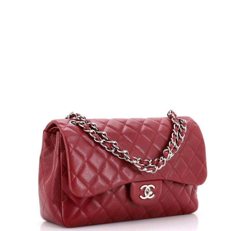 Chanel Classic Double Flap Bag Quilted Caviar Jumbo - 2