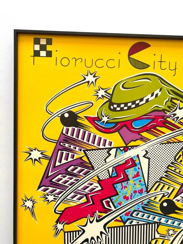 FIORUCCI RARE 1980 POSTMODERN NEW WAVE FASHION FRAMED LITHO PRINT POP ART POSTER - 4