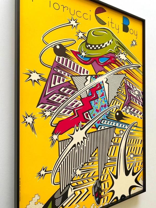 FIORUCCI RARE 1980 POSTMODERN NEW WAVE FASHION FRAMED LITHO PRINT POP ART POSTER - 6