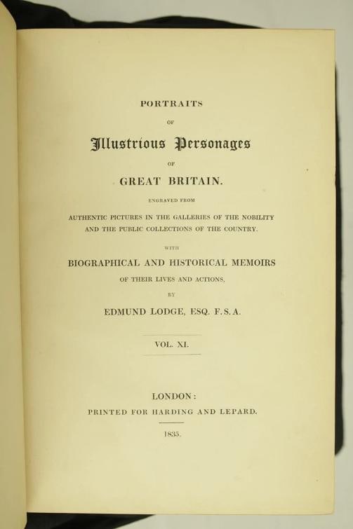 Edmund Lodge / Portraits of Illustrious Personages of Great Britain 1835 - 18
