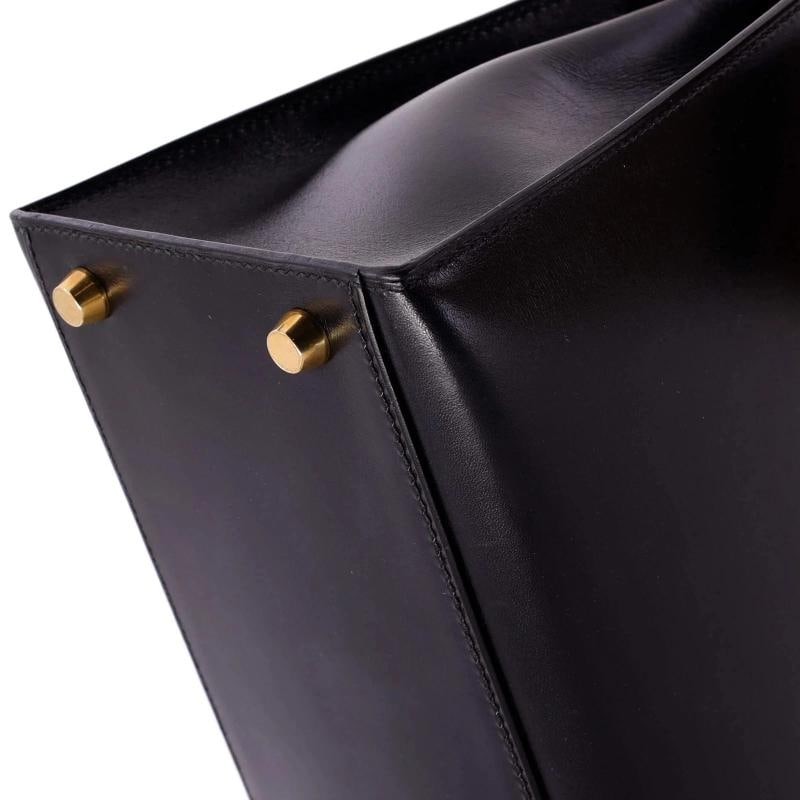 Hermes Kelly Handbag Black Box Calf with Gold Hardware 28 - 8