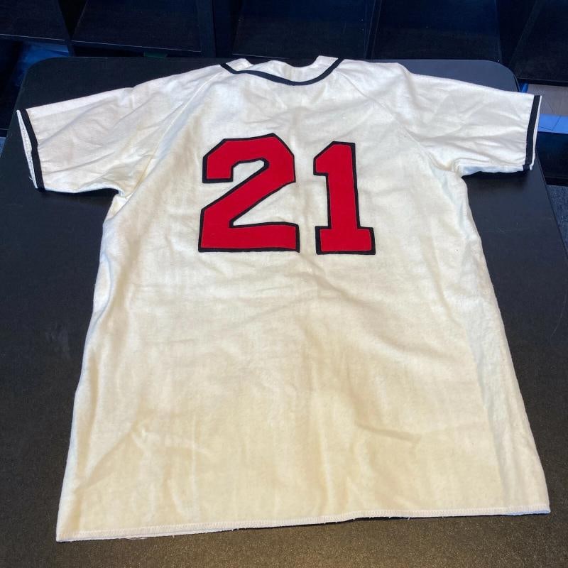 Warren Spahn 363 Wins Signed Autographed Milwaukee Braves Jersey With JSA COA - 3