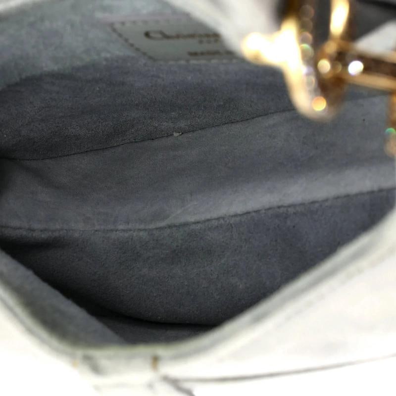 Christian Dior Saddle Handbag Velvet with Crystals Mini - 5