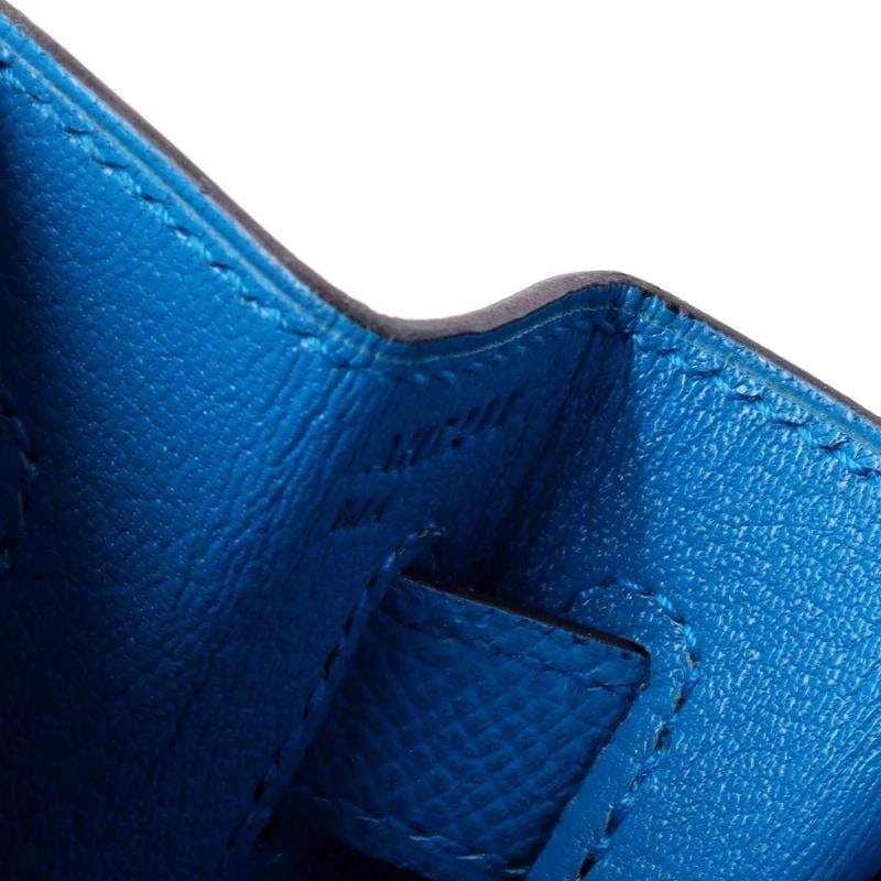 Hermes Kelly Handbag Blue Epsom with Gold Hardware 32 - 7