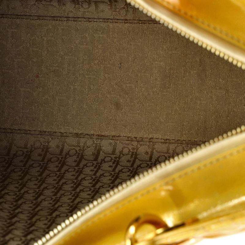 Christian Dior Vintage Lady Dior Bag Cannage Quilt Patent Large - 5