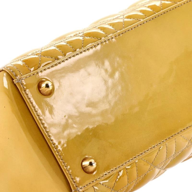 Christian Dior Vintage Lady Dior Bag Cannage Quilt Patent Large - 7