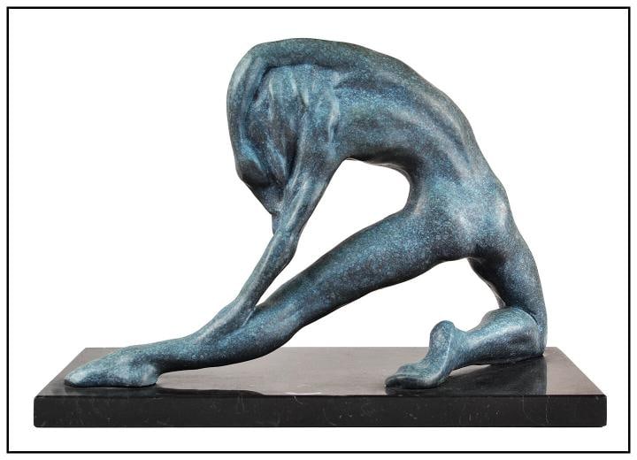Denny Haskew Repose Female Portrait Bronze Sculpture RARE Original Signed Art - 4